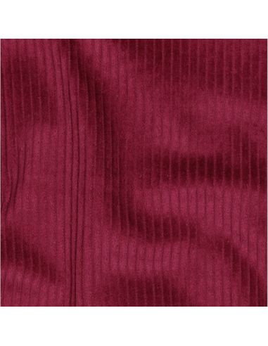 Tissu velours côtelé coton - Framboise