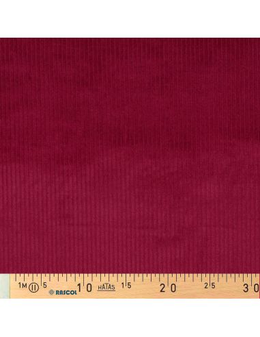 Tissu velours côtelé coton - Framboise