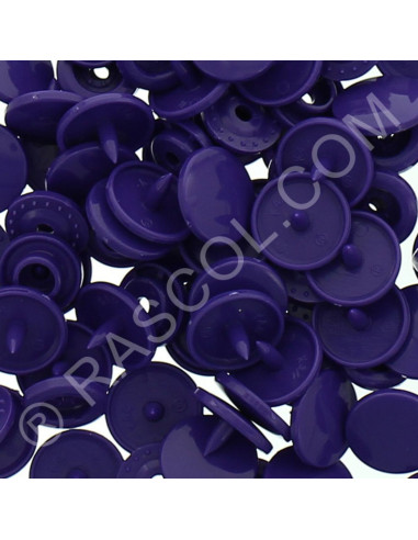 Sachet de 25 pressions résine KAM ronds - Violet