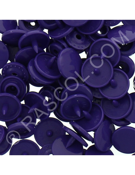 Sachet de 25 pressions résine KAM ronds - Violet