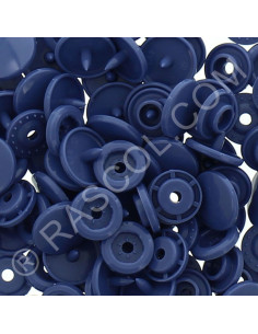 Sachet de 25 pressions résine KAM ronds - Bleu jeans