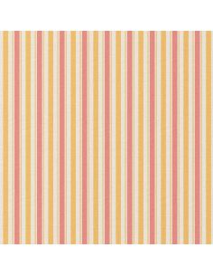 Tissu popeline de coton - Lydia jaune et rose 2