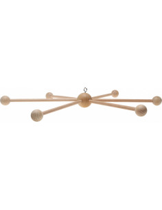 Mobile en bois pour bébé - 6 branches 2