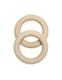 Anneaux en bois pour hochets et mobiles 55 mm