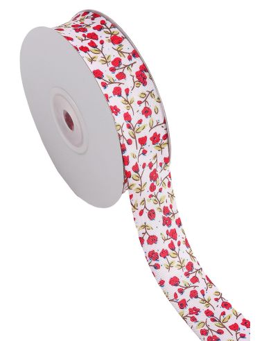 Biais tiges de fleurs - Rouge