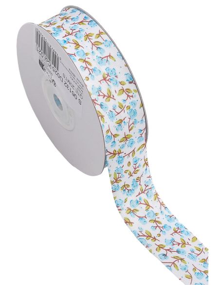 Biais tiges de fleurs - Bleu