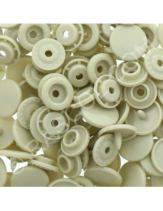 Sachet de 25 pressions résine KAM ronds - Beige