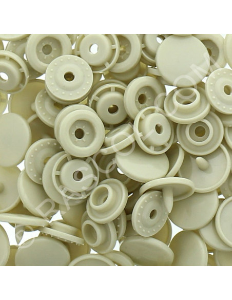 Sachet de 25 pressions résine KAM ronds - Beige