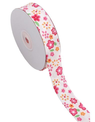 Biais florale - Rose