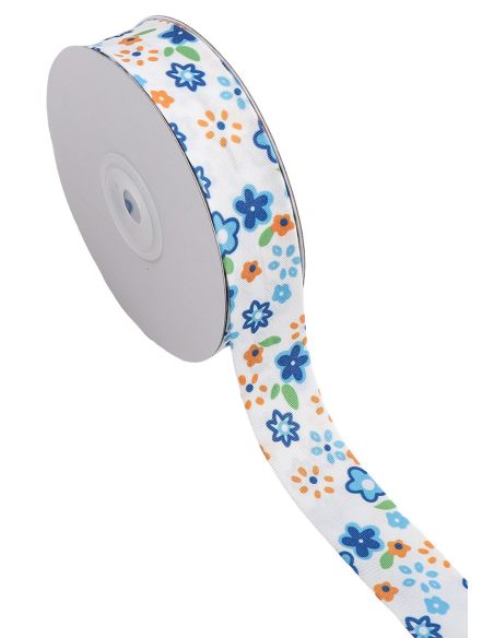 Biais florale - Bleu