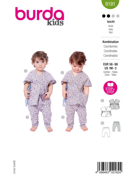 Patron de chemisier et pantalon - Burda 9191