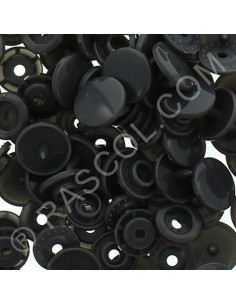 Sachet de 25 pressions résine KAM ronds - Gris anthracite