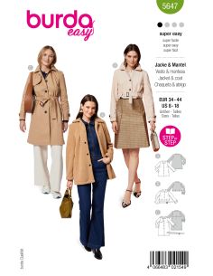 Patron de veste et manteau - Burda 5647