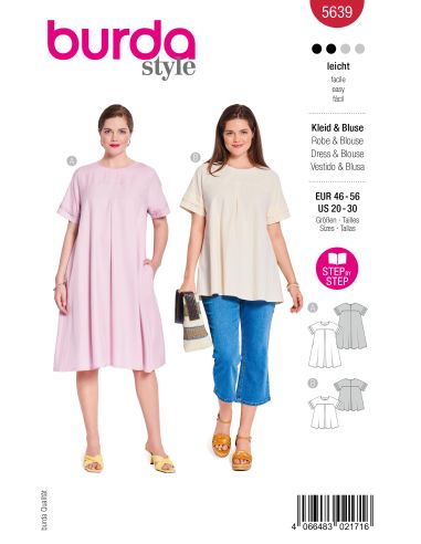 Patron de robe et chemisier - Burda 5639