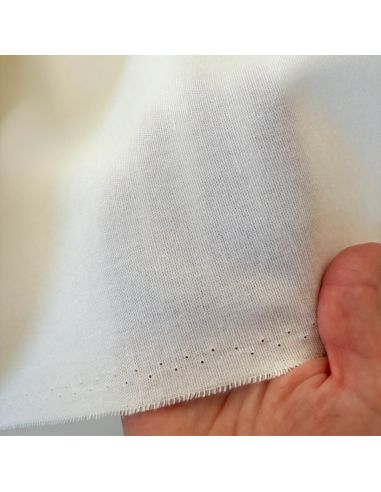 Toile tailleur libre grattée - Écru