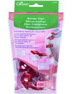 Sachet de 100 pinces Prodige Clover - Rouge