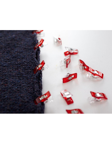 Sachet de 100 pinces Prodige Clover - Rouge