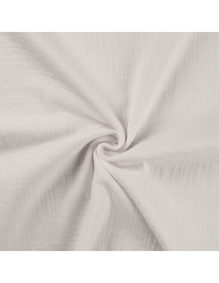 Tissu double gaze de coton - Blanc