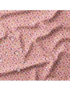 Tissu imperméable pour ciré - Caseille rose et orange
