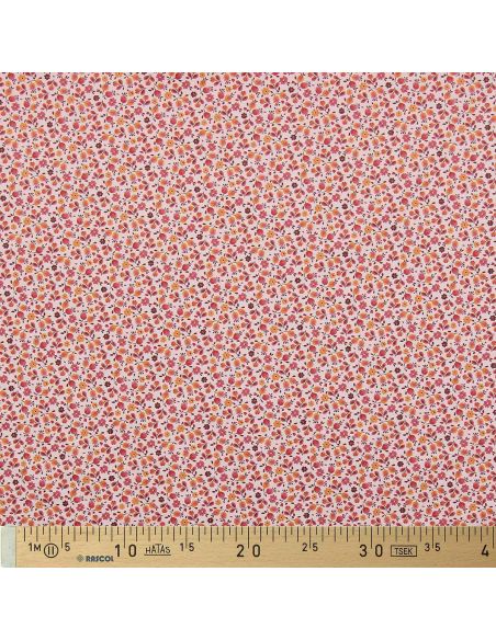 Tissu imperméable pour ciré - Caseille rose et orange