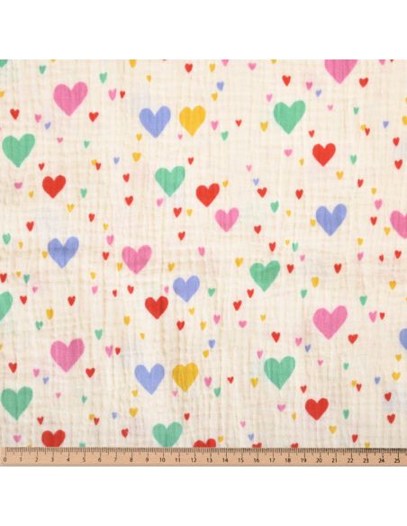 Tissu double gaze imprimé - Tiamo