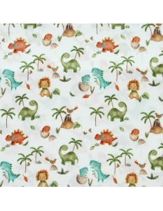 Tissu double gaze imprimé - Dinus 2