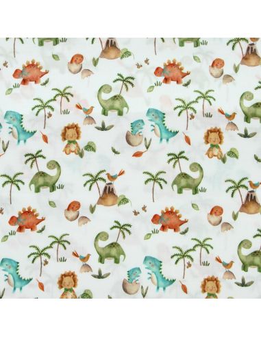 Tissu double gaze imprimé - Dinus