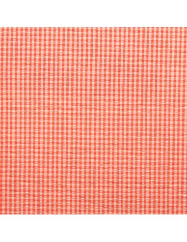 Tissu coton matelassé double face Olympe - Galet et rose