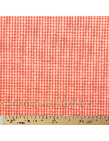 Tissu coton matelassé double face Olympe - Galet et rose