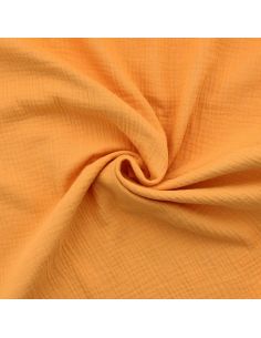 Tissu double gaze de coton - Mangue