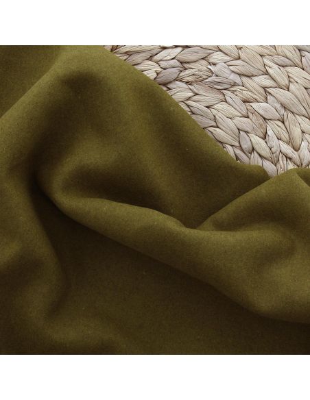 Tissu drap de laine pour manteau - Vert militaire