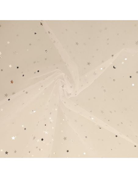 Tulle étoilé - Blanc