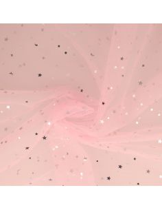 Tulle nuit étoilé - Rose