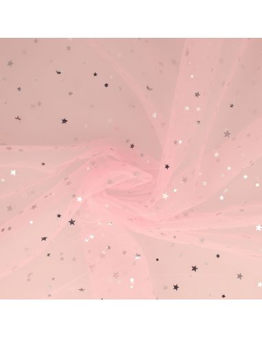 Tulle nuit étoilé - Rose