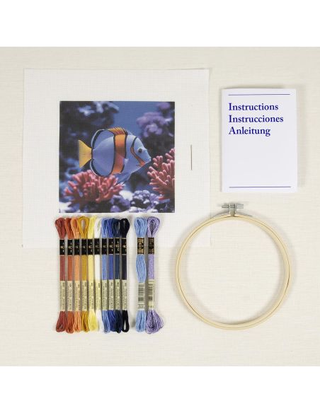 Kit broderie point de croix - Poisson