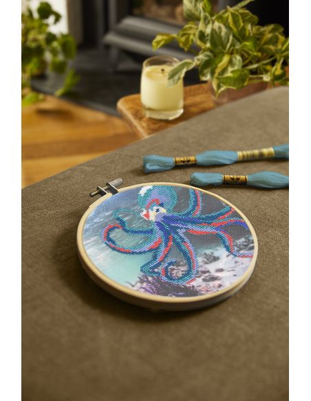 Kit broderie point de croix - Poulpe