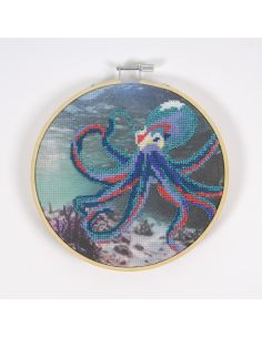 Kit broderie point de croix - Poulpe 2