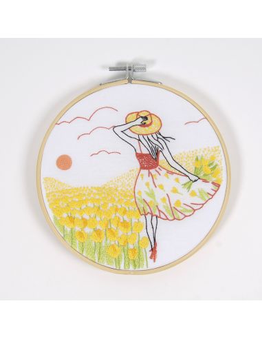 Kit broderie - Tulipes romantiques