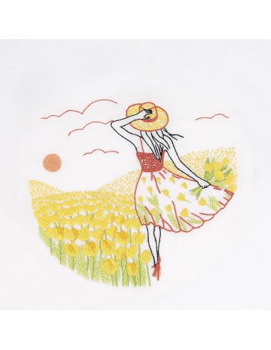 Kit broderie - Tulipes romantiques