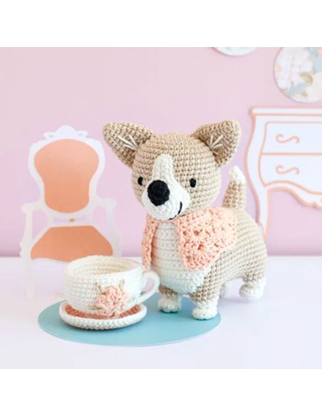 Coffret crochetez adoptez exposez - Lizzie le corgi
