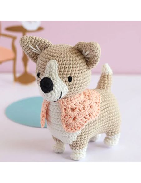 Coffret crochetez adoptez exposez - Lizzie le corgi