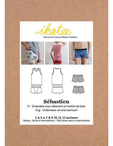 Patron de sous-vêtement et maillot Sébastien - Ikatee