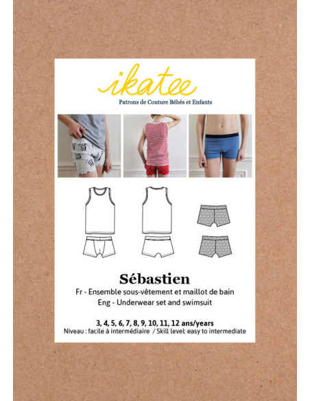 Patron de sous-vêtement et maillot Sébastien - Ikatee