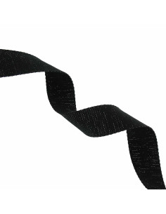 Sangle coton pour sac scintillante - Noir