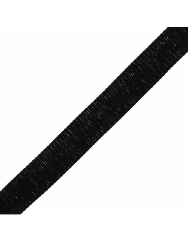 Sangle coton pour sac scintillante - Noir