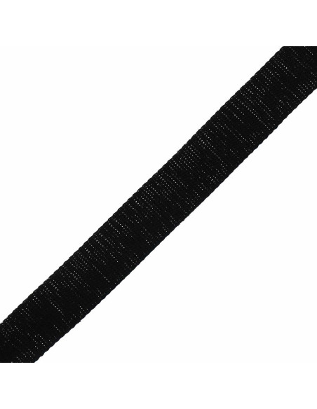 Sangle coton pour sac scintillante - Noir