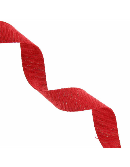 Sangle coton pour sac scintillante - Rouge