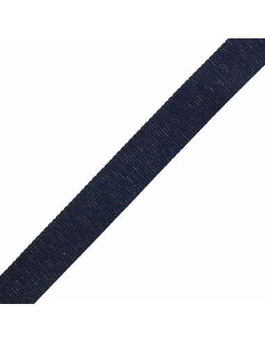 Sangle coton pour sac scintillante - Bleu marine