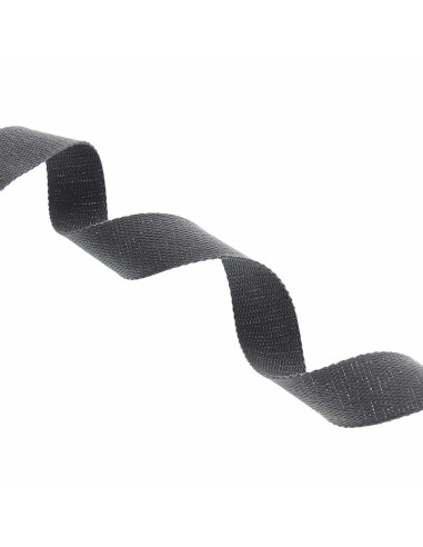 Sangle coton pour sac scintillante - Gris anthracite