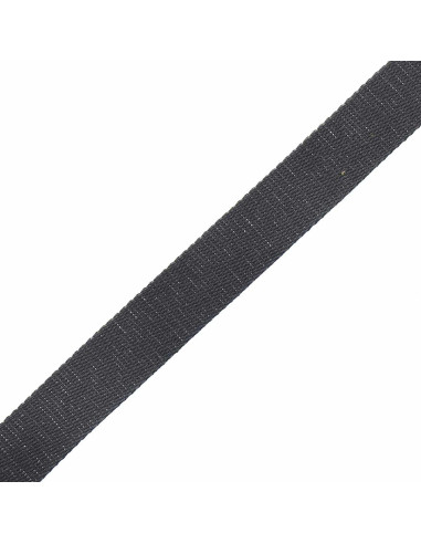 Sangle coton pour sac scintillante - Gris anthracite